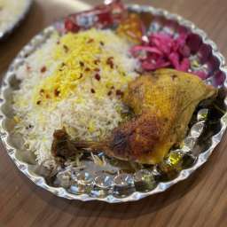 چلو مرغ سرخ شده