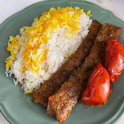 چلو کباب تابه ای